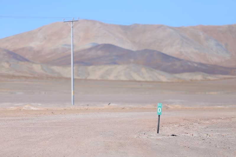 A view of Pedernales Salt Flat in the Atacama Desert