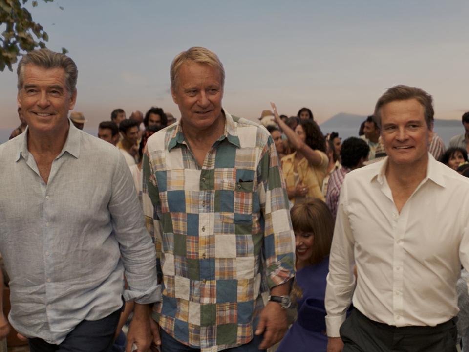 Pierce Brosnan, Stellan Skarsgård and Colin Firth in ‘Mamma Mia! Here We Go Again’© 2018 Universal City Studios Productions LLLP. All Rights Reserved.