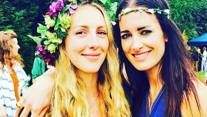 Laura attends a festival with a friend. Source: Yahoo USA