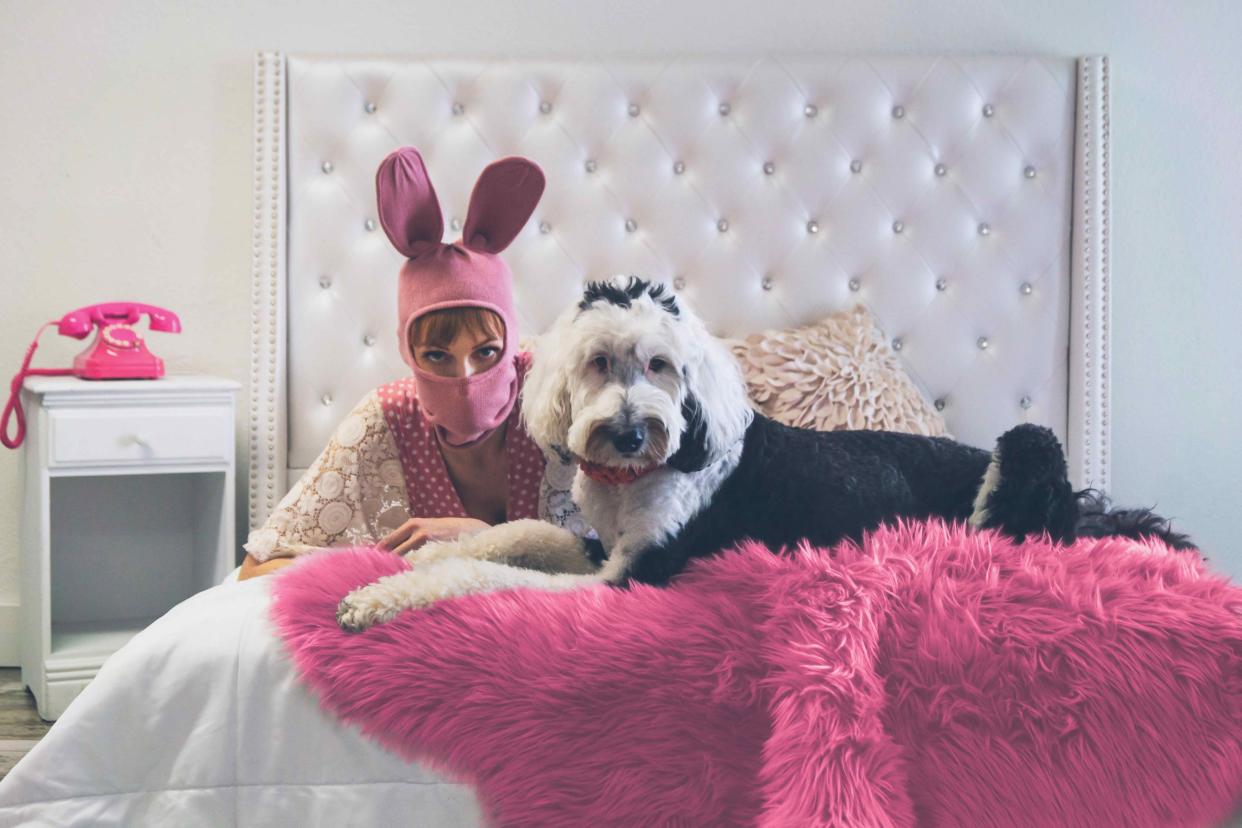 Alexis Devine and her social media famous dog, Bunny.