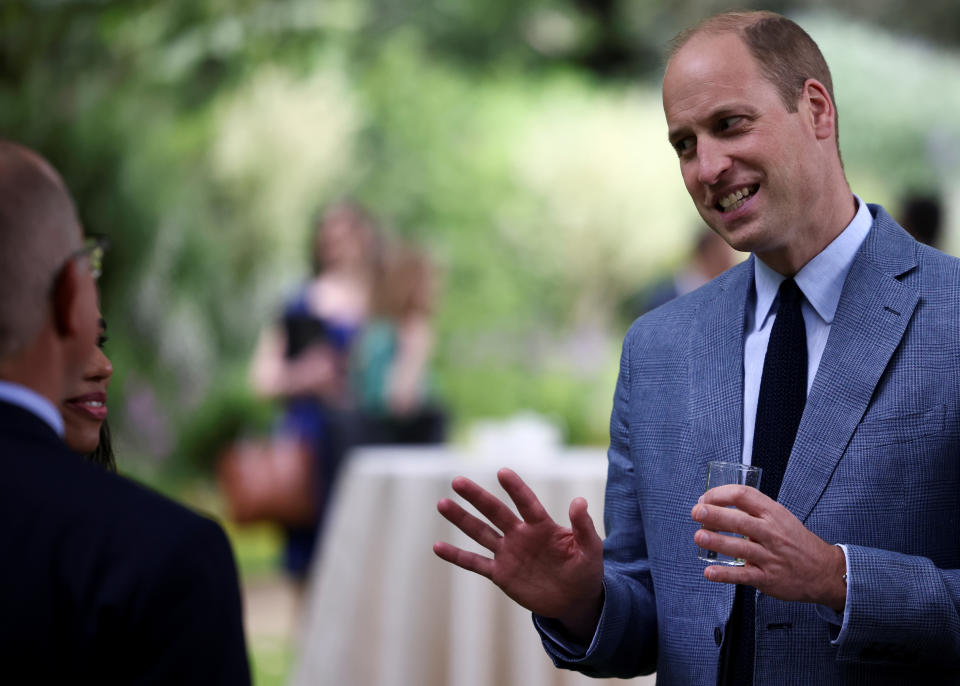 The Duke of Cambridge, in his role as Joint Patron of NHS Charities Together, during a &#39;Big Tea&#39; for NHS staff at Buckingham Palace in London, to mark the 73rd birthday of the NHS. Picture date: Monday July 5, 2021.