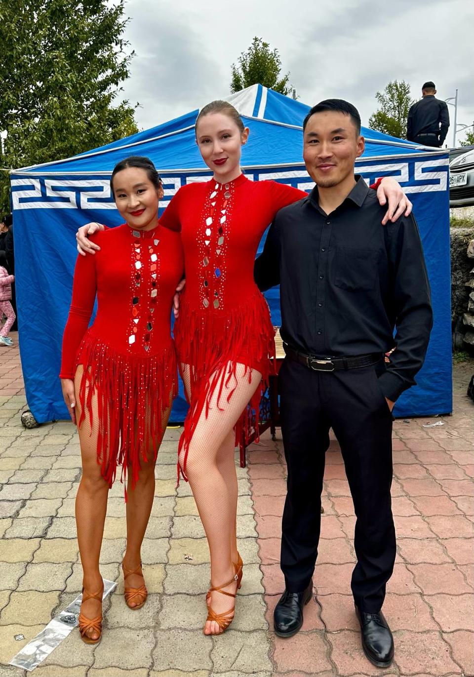 Nipomo native and Peace Corps volunteer Claire Bodger stands with two community partners at an event in the Arkhangai Province of Mongolia. Bodger splits her time roughly 50-50 between teaching English language classes and running an environmental education program.