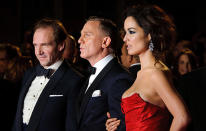 <b>Skyfall– 2012</b><br><br> Ralph Fiennes, Daniel Craig and Berenice Marlohe at the Royal World Premiere of ‘Skyfall’ held at the Royal Albert Hall. <br><br> (Copyright: WENN)
