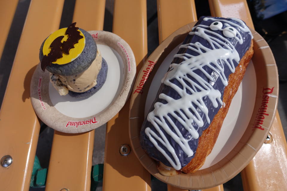 Look for Mummy Croissant Doughnut and a special Halloween ice cream whoopie pie at Disney California Adventure. Photo credit: Angela Kim / Yahoo Lifestyle