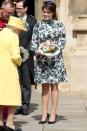 <p>Princess Eugenie greets her grandmother at the Royal Maundy Service at St George's Chapel.</p>