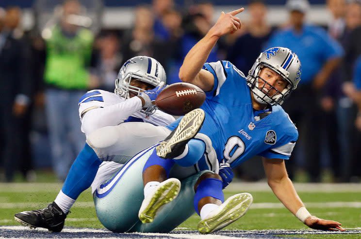 Matthew Stafford, not at his best. (Photo by Tom Pennington/Getty Images)