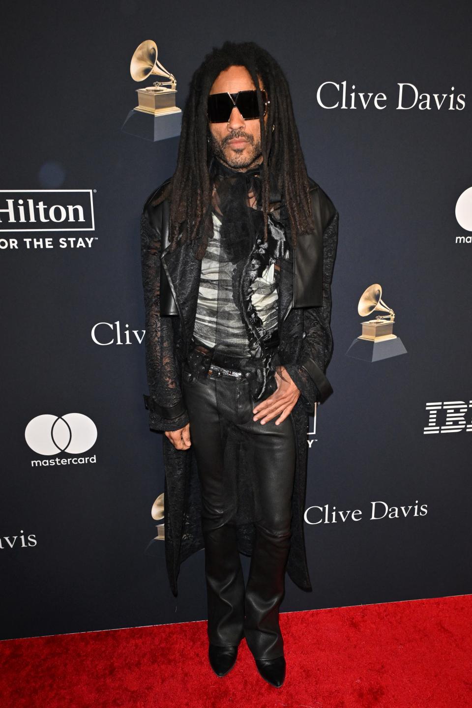 US singer-songwriter Lenny Kravitz arrives for the Recording Academy and Clive Davis' Salute To Industry Icons pre-Grammy gala at the Beverly Hilton hotel in Beverly Hills, California on February 3, 2024. (Photo by Robyn BECK / AFP) (Photo by ROBYN BECK/AFP via Getty Images) ORG XMIT: 776093805 ORIG FILE ID: 1976114937