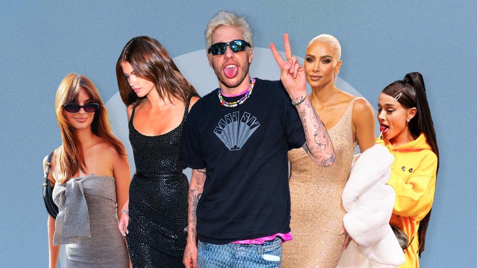 emily ratajkowski, kaia gerber, pete davidson, kim kardashian, ariana grande