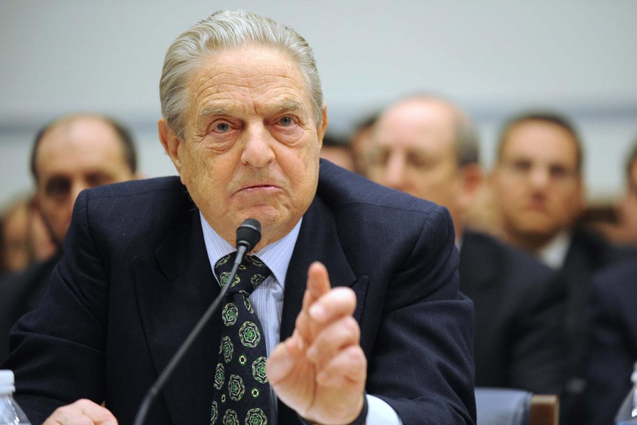 George Soros: The tycoon had previously donated thousands to the group: AP