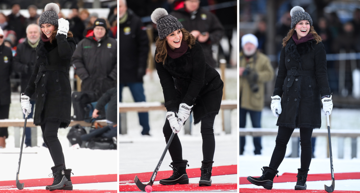 Kate Middleton's Sorel boots, kate middleton wearing black winter boots