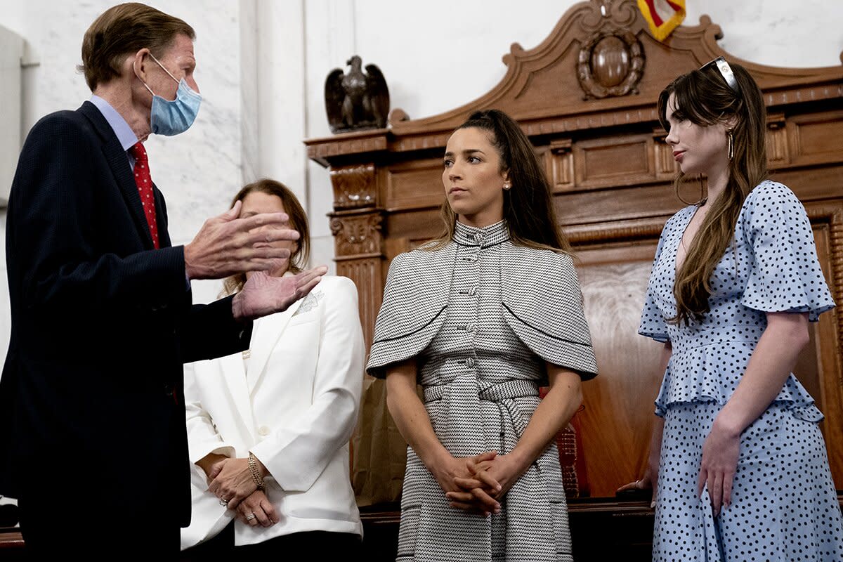 U.S. Olympic gymnast Aly Raisman testifies during the Senate Judiciary Committee hearing titled Dereliction of Duty: Examining the Inspector Generals Report on the FBIs Handling of the Larry Nassar Investigation, in Hart Building on Wednesday, September 15, 2021.