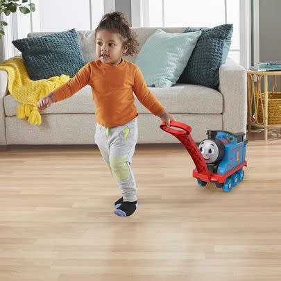 Grab 33% off this Fisher-Price pull-along Thomas train that has a little storage area!