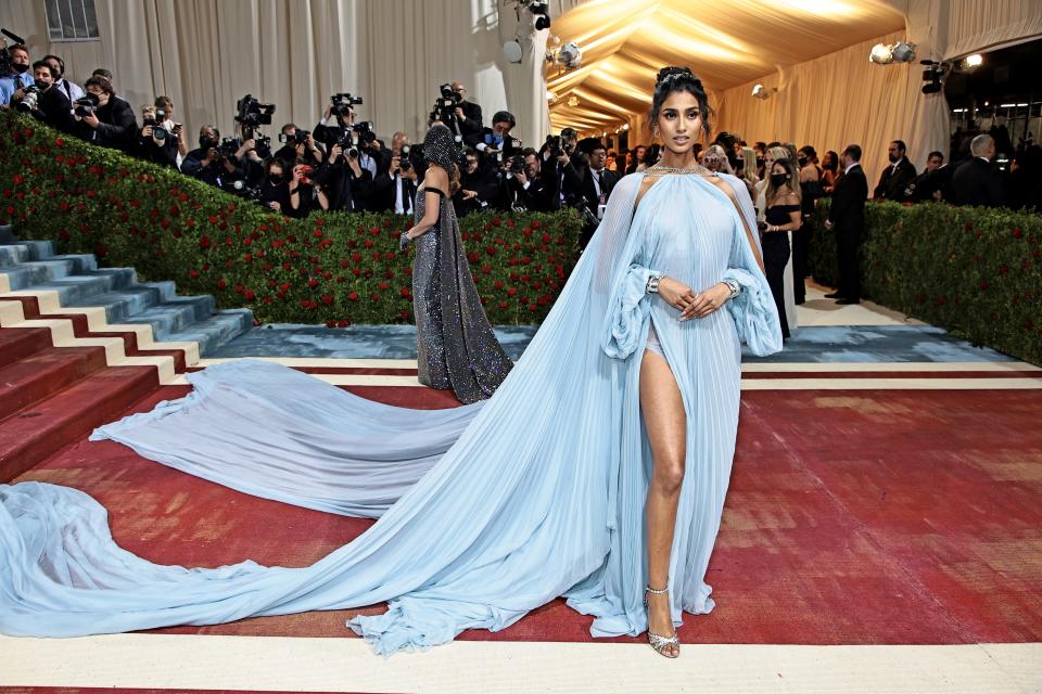 Imaan Hammam attends the 2022 Met Gala.