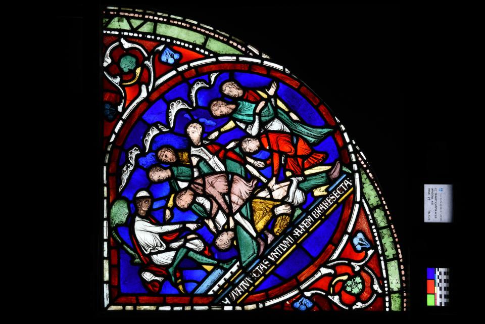 <p>A detail of the huge stained glass window being loaned to the British Museum</p> (British Museum)