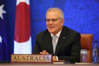 Le Premier ministre australien Scott Morrison à Canberra, le 6 janvier 2022 (AFP/-)