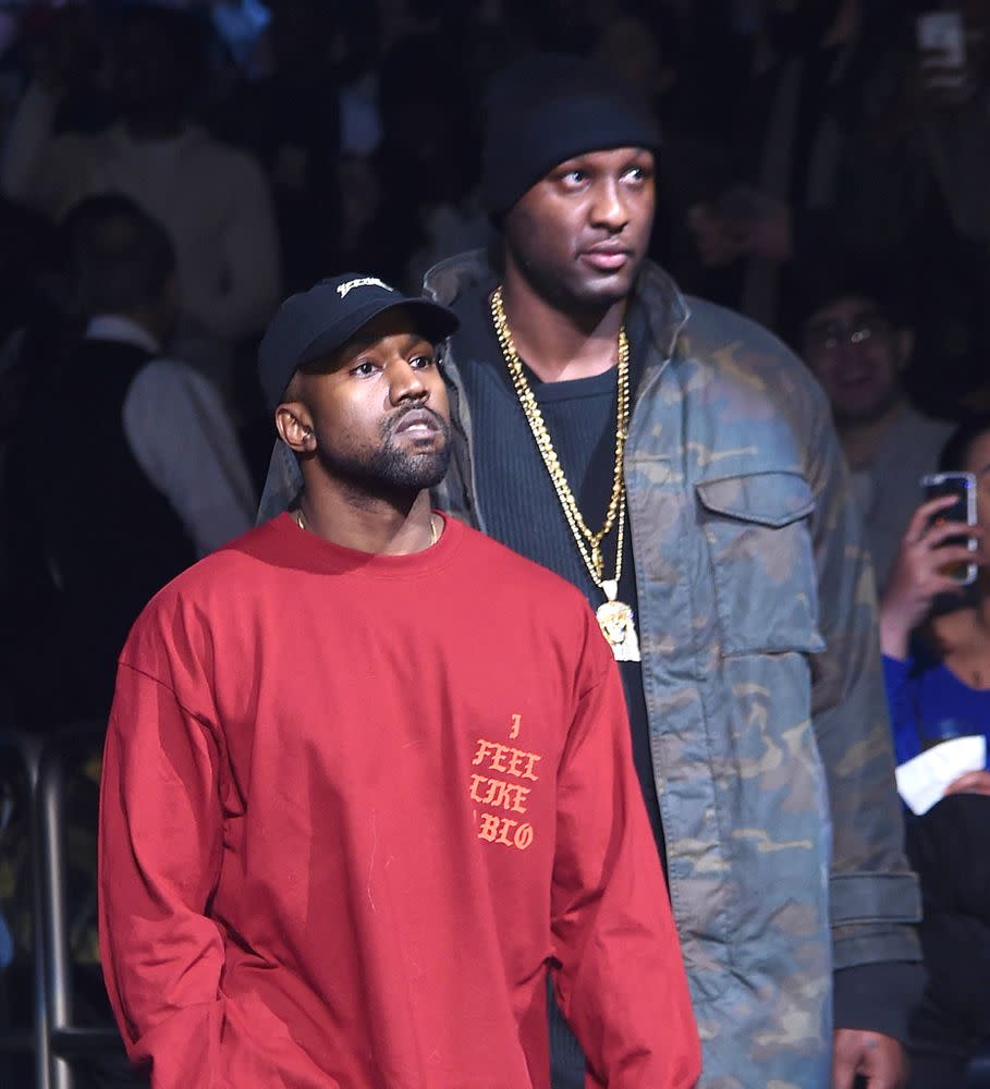 Kanye West and Lamar Odom in New York City