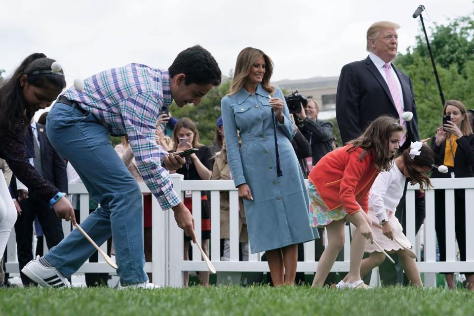 The Annual Easter Egg Roll at Trump's White House Was a Very Weird Scene