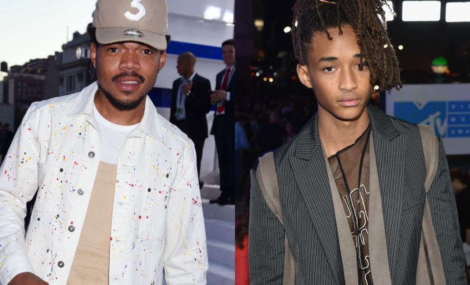 Chance the Rapper and Jaden Smith swapped fashion tips at the VMAs and it’s so adorable