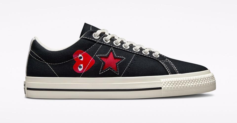 The lateral side of the Comme des Garçons x Converse One Star. - Credit: Courtesy of Converse