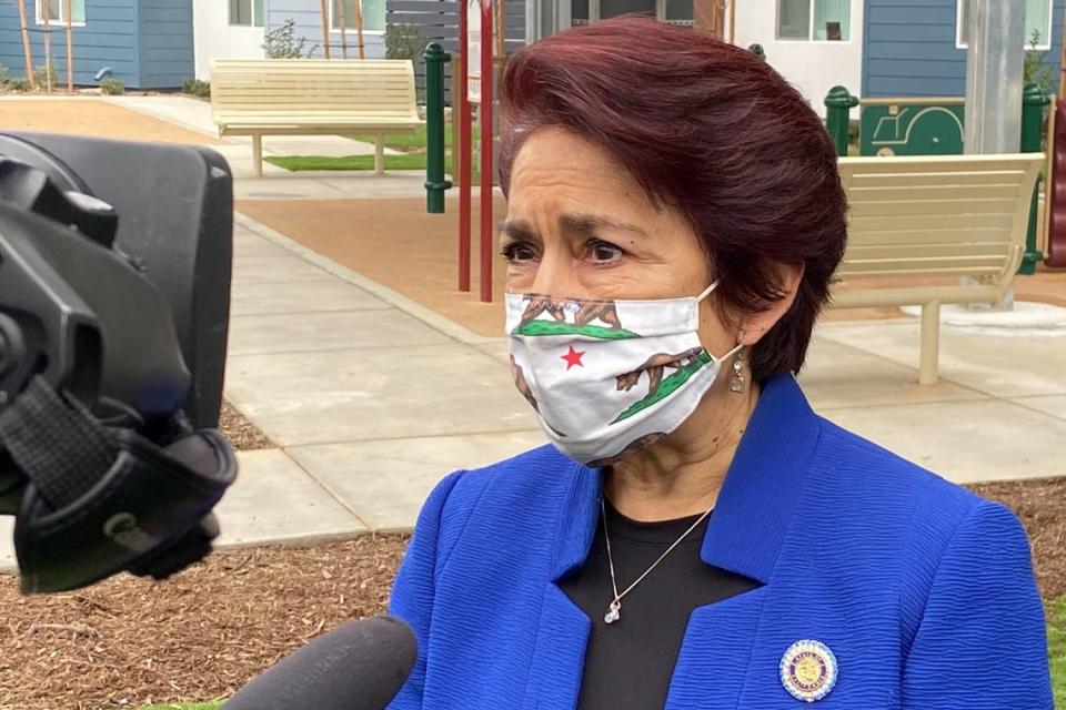 State Sen. Anna Caballero, D-Merced, said officially Friday, Jan. 21, 2021, she will run in the newly drawn 14th District while speaking at The Link near Blackstone and McKinley avenues in Fresno. 