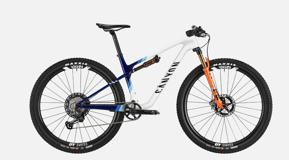 <p><a href="https://www.canyon.com/en-us/mountain-bikes/cross-country-bikes/lux/#section-product-grid" rel="nofollow noopener" target="_blank" data-ylk="slk:Shop Now;elm:context_link;itc:0;sec:content-canvas" class="link ">Shop Now</a></p><p> Canyon Lux</p>