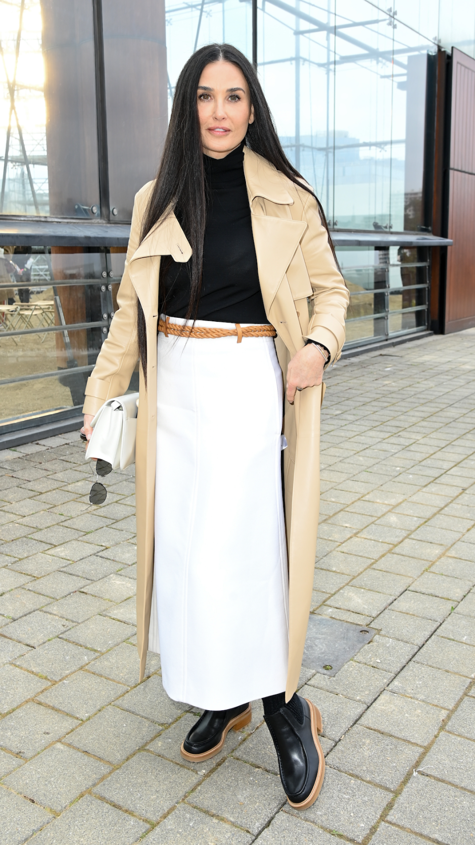 Demi Moore attends the Chloe Womenswear Fall/Winter 2022/2023 show as part of Paris Fashion Week on March 03, 2022 in Paris, France