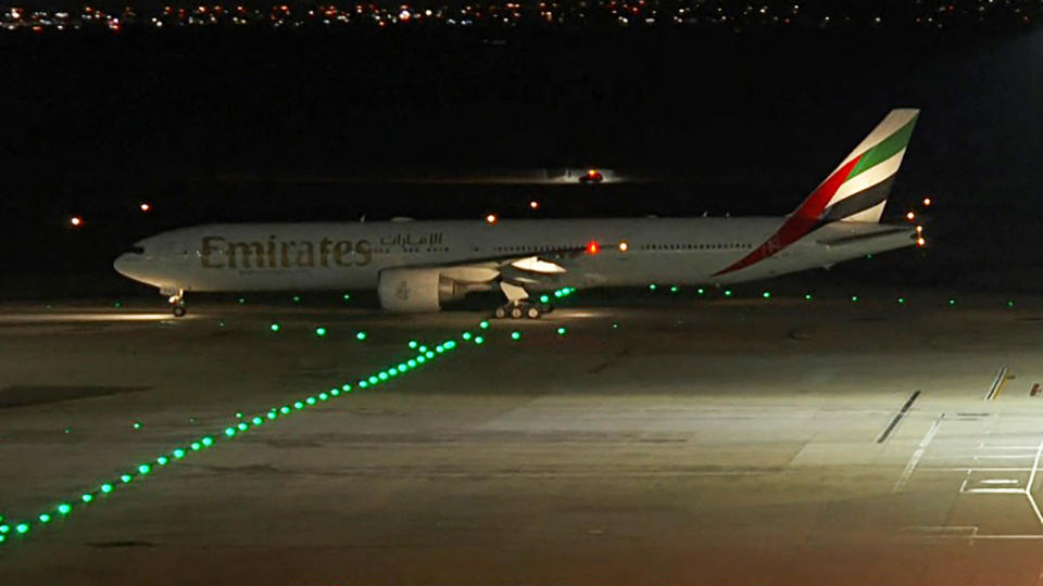 Novak Djokovic, pictured here flying out of Australia on an Emirates flight to Dubai. 