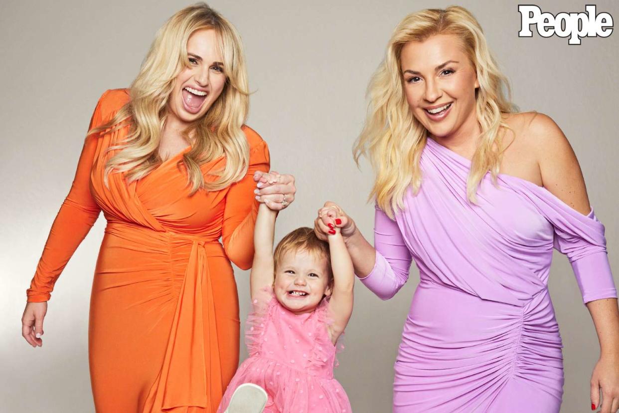 <p><a href="https://www.instagram.com/cliffwatts/">Cliff Watts</a></p> Rebel Wilson photographed exclusively for People, along with fiancée, Ramona Agruma, and daughter, Royce, at Smashbox Studios in Culver City on March 15, 2024.