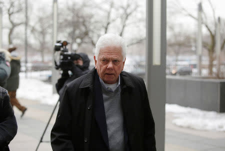 Owen Van Dyke, father of former Chicago police officer Jason Van Dyke, attends the sentencing of his son, who was found guilty in the fatal shooting of Laquan McDonald at the Leighton Criminal Courts Building in Chicago, Illinois, U.S., January 18, 2019. REUTERS/Joshua Lott