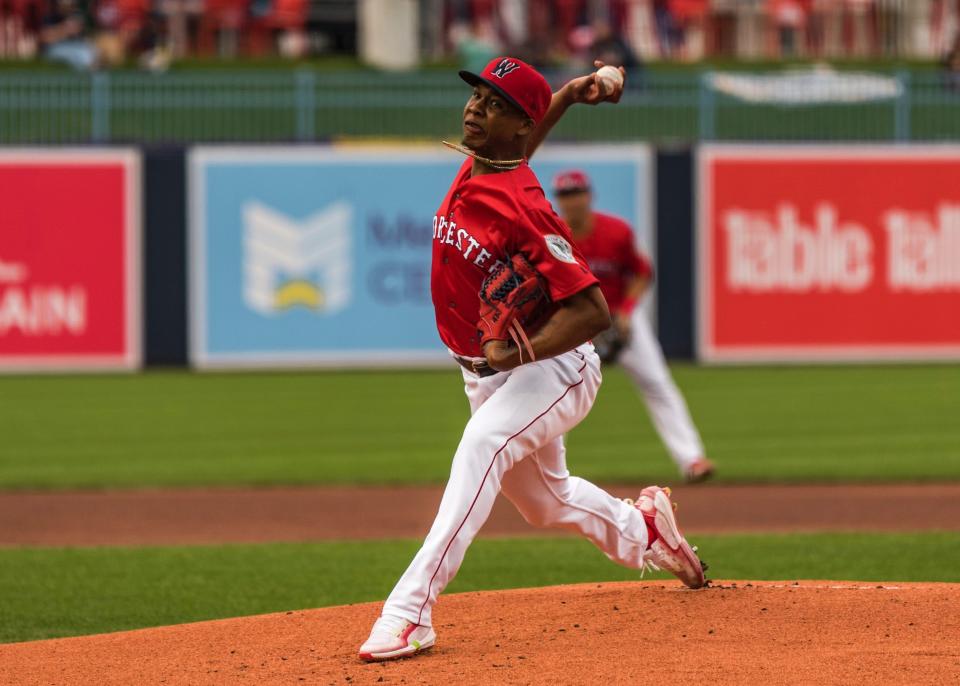 Right-hander Brayan Bello has dominated Triple-A hitters in his four starts with Worcester.