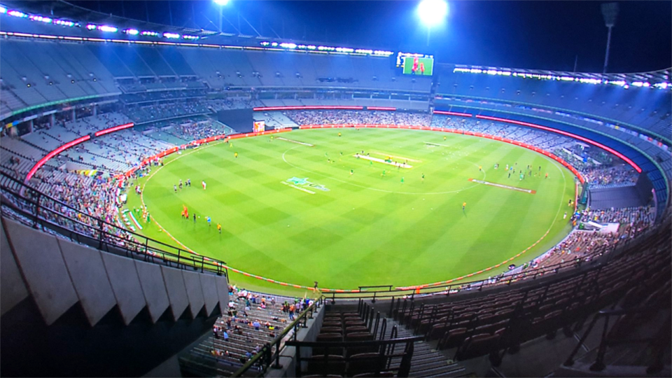 The paltry crowd, pictured here at the MCG for the Big Bash preliminary final.