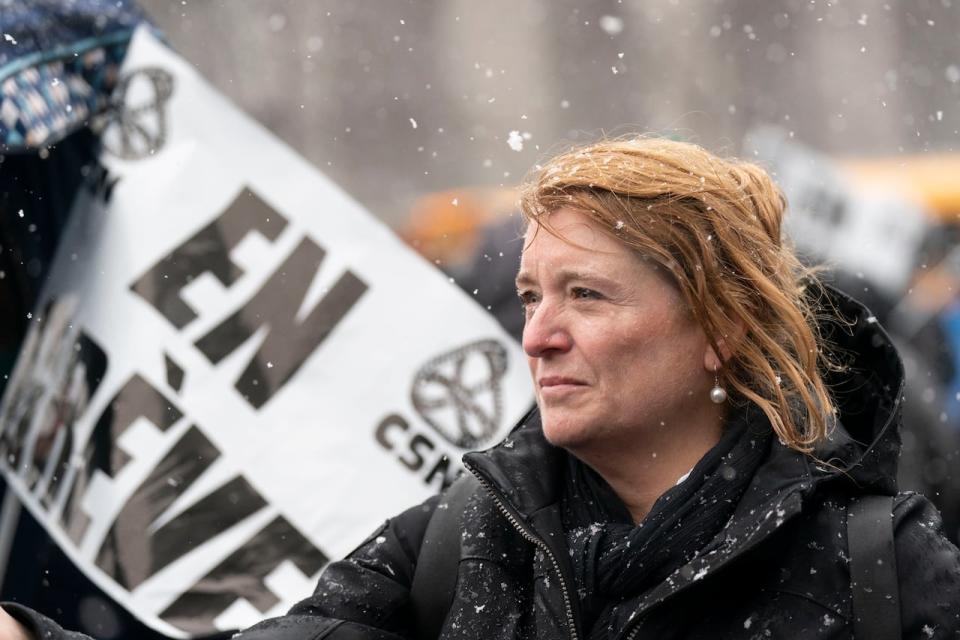 Caroline Senneville, the president of the CSN, said unionizing a first Amazon warehouse in Canada is an important step in improving working conditions for employees.
