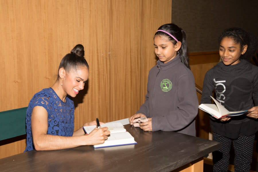Dancer and author Misty Copeland signs books in March 2014 at Barnes & Noble, 86th & Lexington, in New York City. (Photo by Jason Carter Rinaldi/Getty Images)