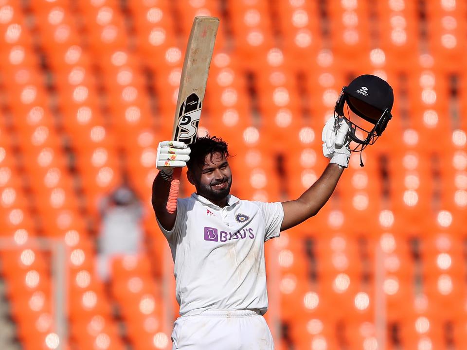 India batsman Rishabh Pant celebrates his century (Getty Images)