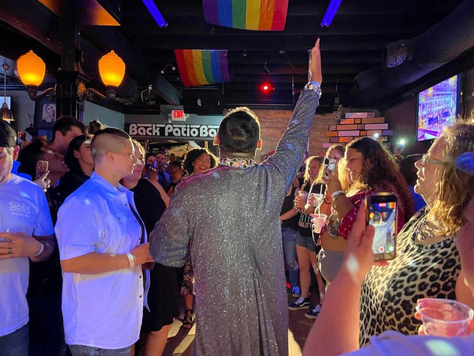 A performer at the LGBTQ Pride kick-off party at Sipp’s Bar in Gulfport on June 25, 2021. Justin Mitchell