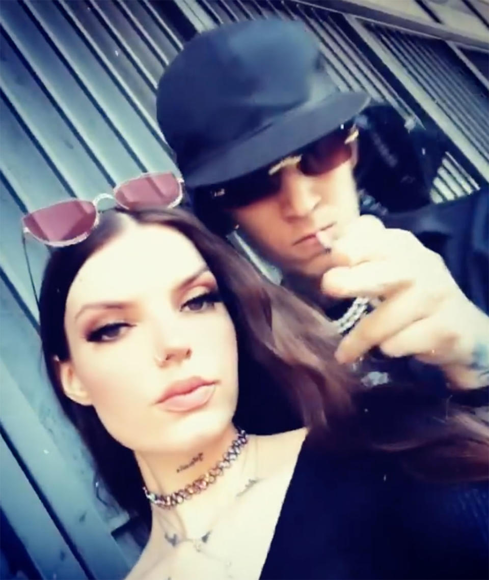 Sianoa Smit-McPhee and rapper Lil Johnnie. Photo: Instagram/sianoa_.