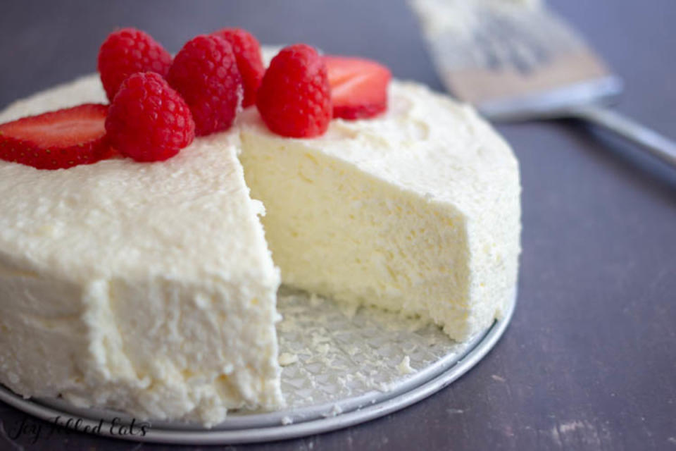 <p>Joy Filled Eats</p><p>The mascarpone cheese takes an ordinary cheesecake and makes it extraordinary!</p><p><strong>Get the recipe: </strong><a href="https://joyfilledeats.com/mascarpone-cheesecake?fbclid=IwAR3GefKqSL15BYaIisexlpQSHyGPUkIvH-fbbLZKeqLLazKVmgN4hncabuk" rel="nofollow noopener" target="_blank" data-ylk="slk:Mascarpone Cheesecake;elm:context_link;itc:0;sec:content-canvas" class="link "><strong>Mascarpone Cheesecake</strong></a></p><p><strong>Related: <a href="https://parade.com/873562/nettiemoore/34-strawberry-and-lemon-desserts-for-spring/" rel="nofollow noopener" target="_blank" data-ylk="slk:34 Special Strawberry and Lemon Desserts for Spring;elm:context_link;itc:0;sec:content-canvas" class="link ">34 Special Strawberry and Lemon Desserts for Spring</a></strong></p>