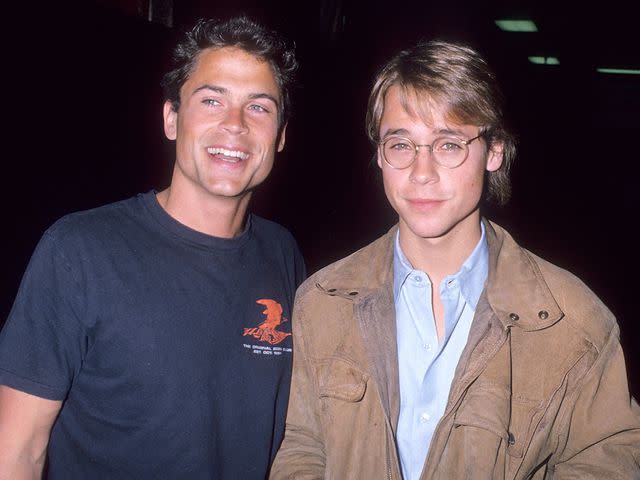 <p>Ron Galella, Ltd./Ron Galella Collection/Getty</p> Rob Lowe and brother Chad Lowe