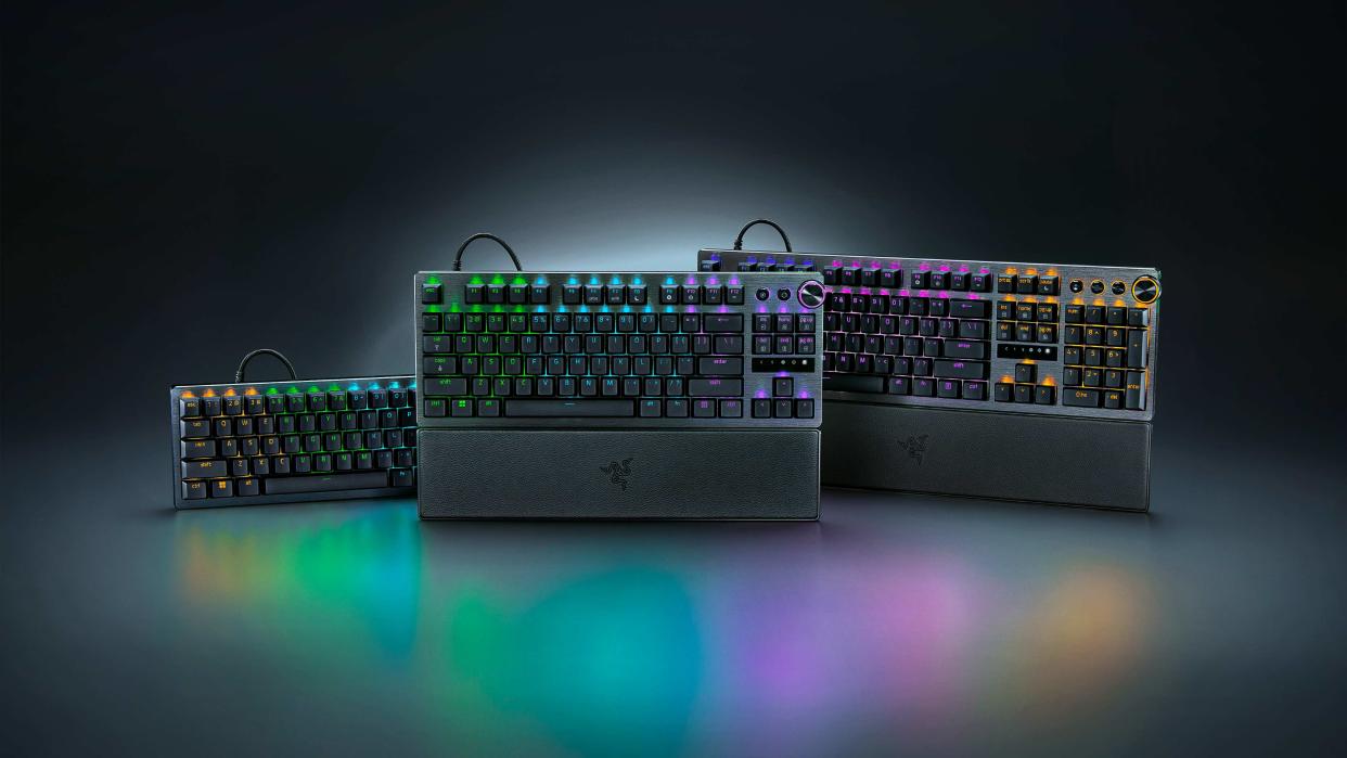  Image of the Razer Huntsman V3 Pro wired gaming keyboard. 