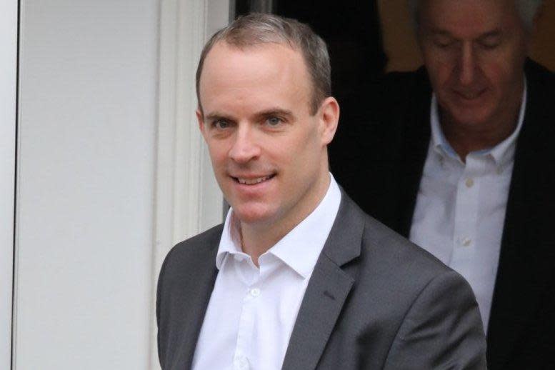 Dominic Raab, the now former Brexit Secretary leaves his home in Surrey (Alex Lentati)