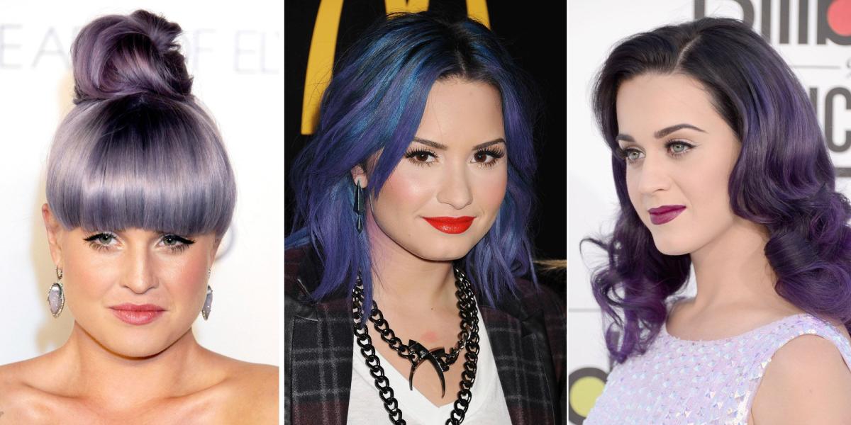 demi lovato short purple hair