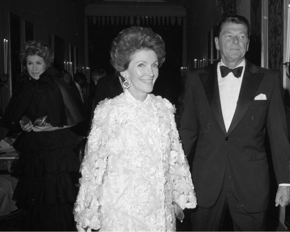 Nancy and Ronald Reagan at a charity event