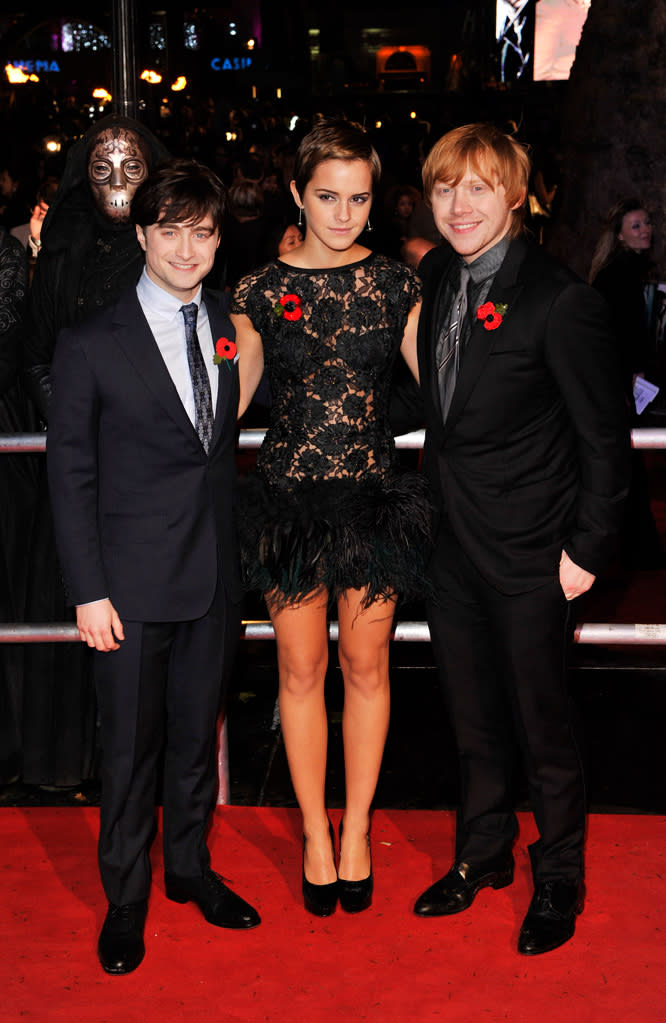 Harry Potter and the Deathly Hallows pt 1 UK premiere 2010 Daniel Radcliffe Emma Watson Rupert Grint