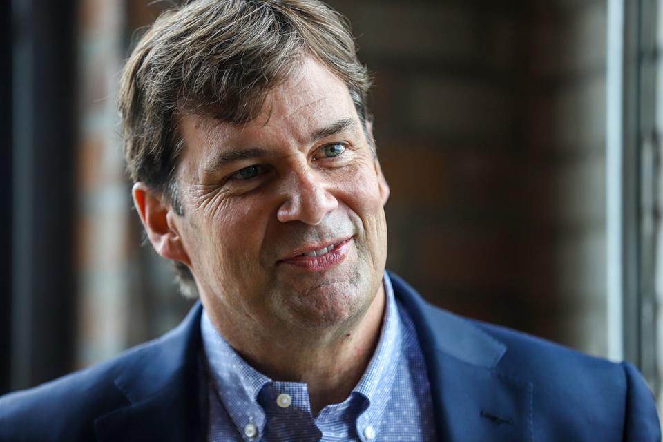 James D. Farley Jr. then-President of New Businesses, Technology & Strategy at Ford Motor Company, is photographed at The Factory at Corktown in Detroit on Tuesday, May 7, 2019.