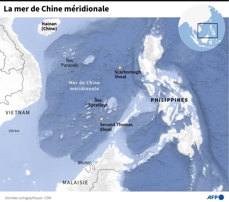 Carte de la mer de Chine méridionale (Sophie RAMIS)