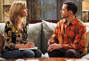 Courtney-Thorne Smith and John Cryer | Photo Credits: Greg Gayne/Warner Bros/CBS