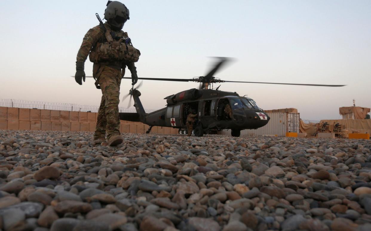 US forces take part in a helicopter Medevac exercise in Helmand province, Afghanistan. - REUTERS