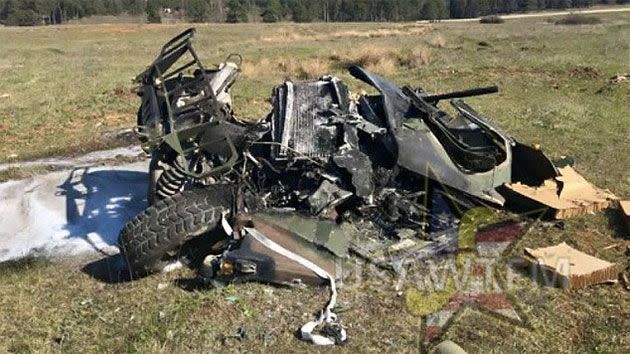 These are the remains of one of the $220,000 Humvees. Photo: Twitter