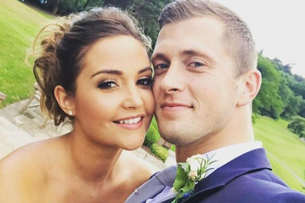 Back on track: Jacqueline Jossa with her husband Dan Osborne: Jacqueline Jossa