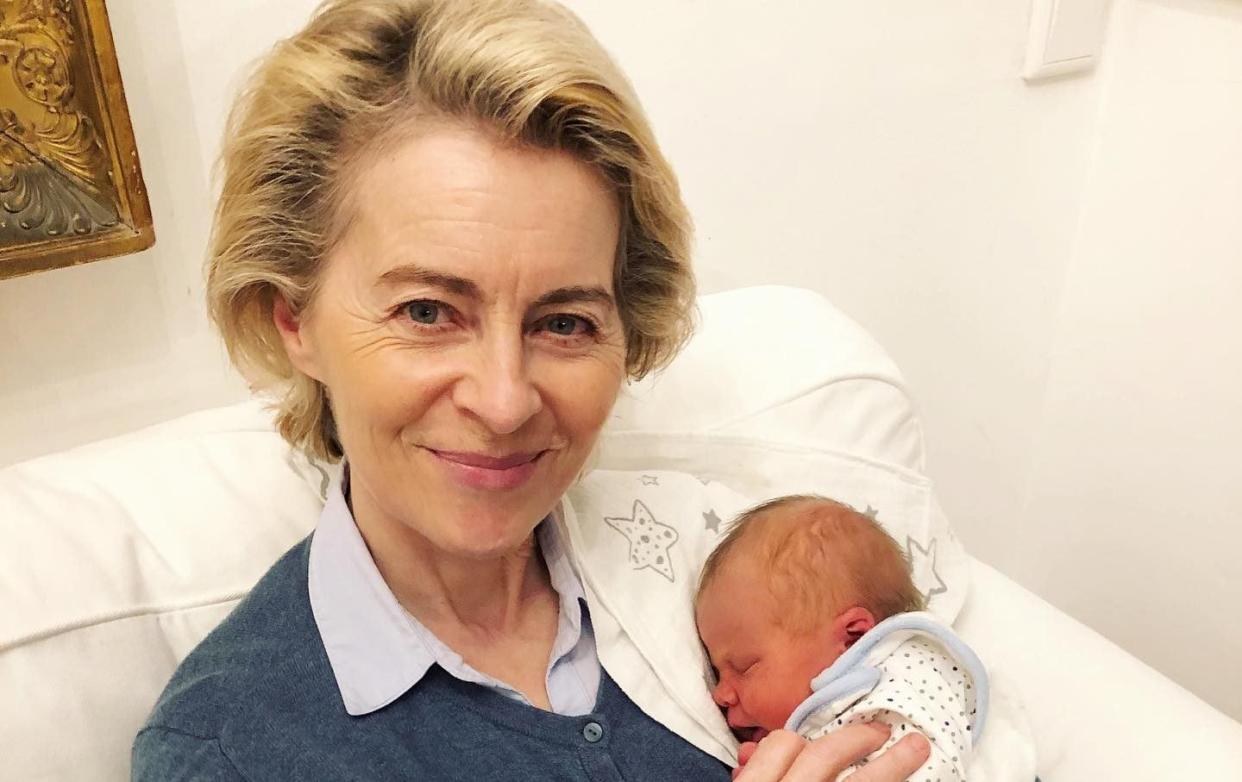 Ursula von der Leyen proud grandma